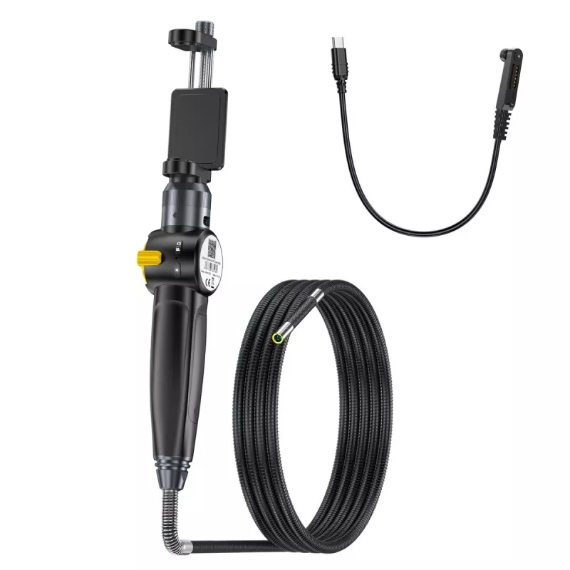 Ulefone uSmart E03 UF-EC03 endoscoopcamera, 1280x720 HD, in twee richtingen 180° bestuurbare sonde, 6 leds, IP67, 1 m halfstijve kabel