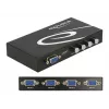 DeLock switch VGA 4 poorts handmatig bidirectioneel - beeldschermschakelaar - 4 x VGA - desktop (87635)