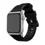 Horlogeband Nomad Rugged Strap zwart Connectoor zilver voor 42/44/45/49 mm