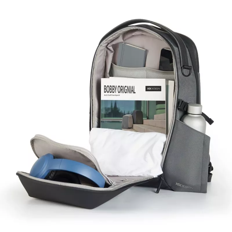 Rugzak XDDESIGN Bizz grijs P705.932 – waterafstotende, lichte stadsrugzak