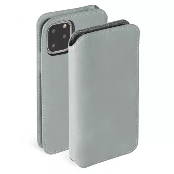 Handyhoesje Krusell Sunne voor Apple iPhone 11 Pro — vintage grijs, foliohoes met kaartvak