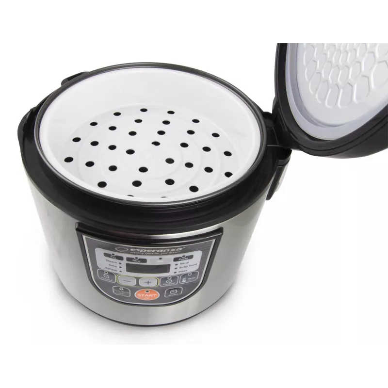 Multikoker ESPERANZA EKG011, 5 L inhoud, 860 W, zwart/rvs
