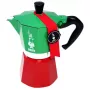 Bialetti Moka Express Italia 6TZ (300 ml) rood-groen