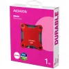 Externe SSD ADATA SD620 1 TB, draagbaar USB 3.2 Gen 2 (Micro-USB B), leessnelheid 520 MB/s, schrijfsnelheid 460 MB/s, schokbestendig, rood
