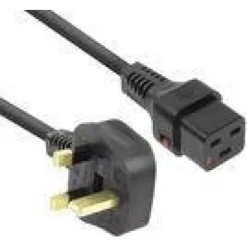 ACT netkabel UK-stekker – C19 IEC Lock zwart 2 m PC1214 230 V 16 A