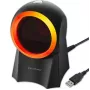 Qoltec 50857 bedrade desktop barcodescanner, 1D/2D, QR, USB, 1,75 m kabel