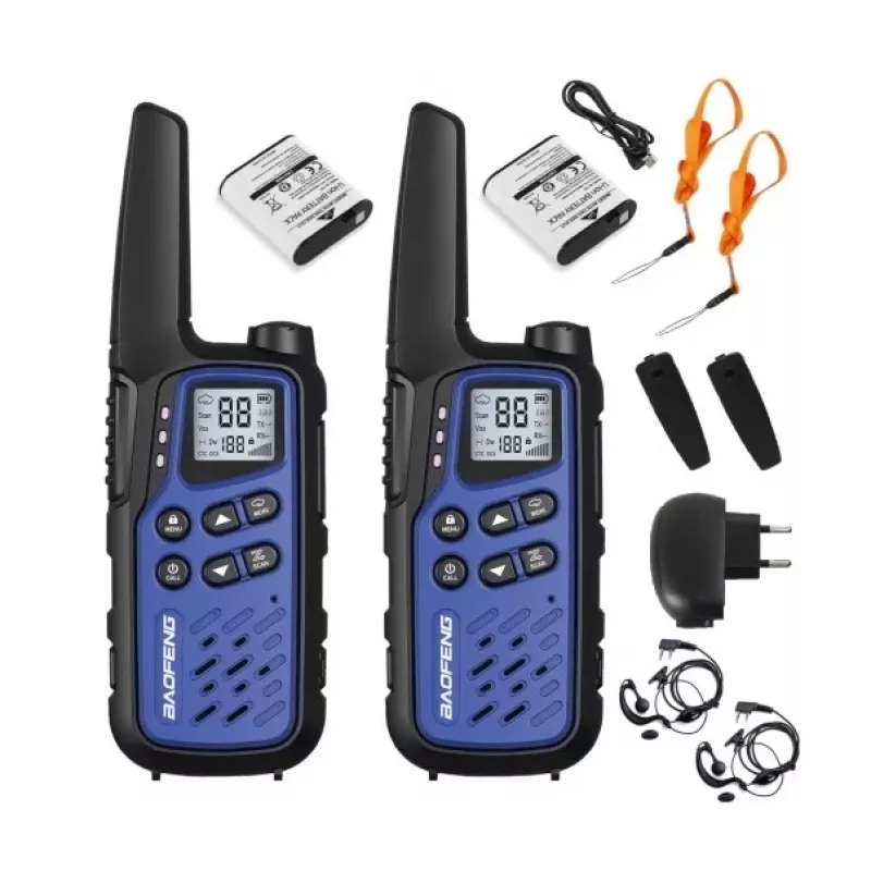 Walkietalkie Baofeng BF-T25E blauw, 2 stuks