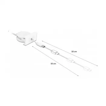 Oprolbaar kabel DeLOCK Easy 45 USB 2.0 Type-A naar Type-C 0,62 m
