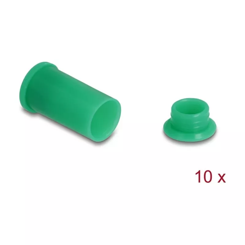 DeLOCK 60673 DL4-stofkap, siliconen, 2-delig, groen, 10 stuks