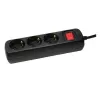 Verlengsnoer LogiLink LPS206B 1,4 m 3 AC-stopcontacten zwart