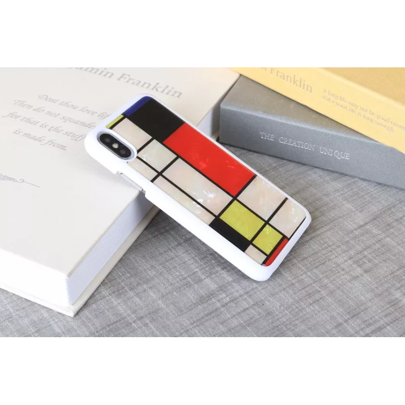 iKins Mondrian hoesje voor iPhone XS/X, wit, K1624H