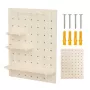 Kabelorganizer MACLEAN MC-131 WD houten bord voor tafel- en wandmontage, max. belasting 20 kg