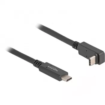 DeLOCK USB-kabel USB Type-C stekker naar USB Type-C stekker afgewinkeld 2m 5 Gbit/s 4K PD 60W