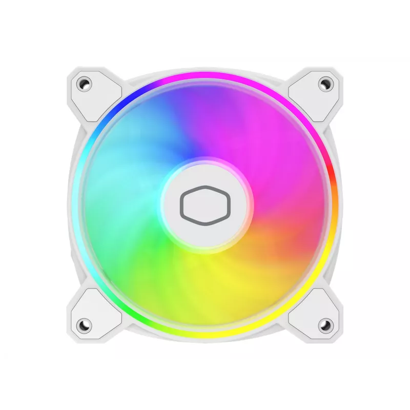 Cooler Master MasterFan MF120 Halo2 White Edition MFL-B2DW-21NP2-R2 120 mm ARGB-behuizingventilator, 27 dB, 51,88 CFM, wit