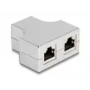 DeLOCK RJ45 splitter T-adapter 1 x RJ45 bus naar 2 x RJ45 bus Cat.5e STP