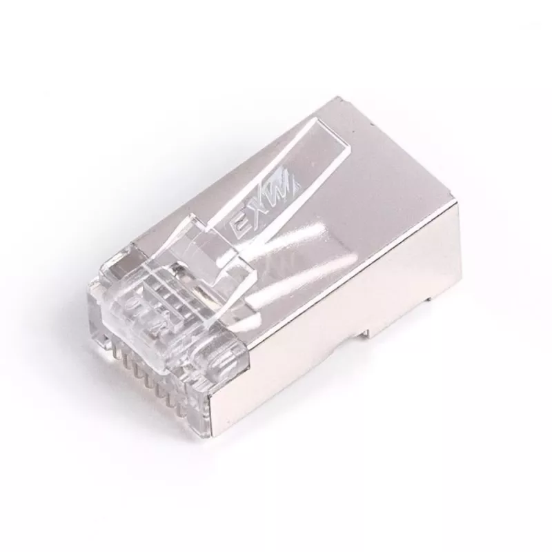 RJ45-stekker afgeschermd cat.6 universeel draad/soepele kern 8P8C 100 stuks
