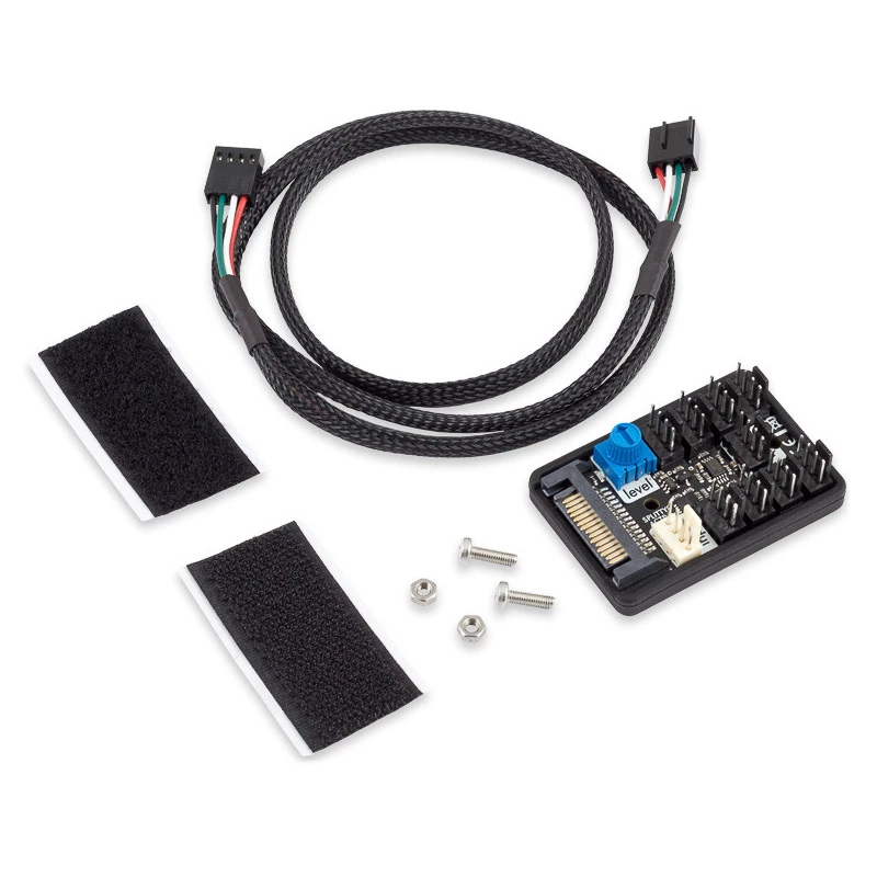 Aqua Computer SPLITTY9 ACTIVE actieve splitter voor maximaal 9 PWM-ventilatoren