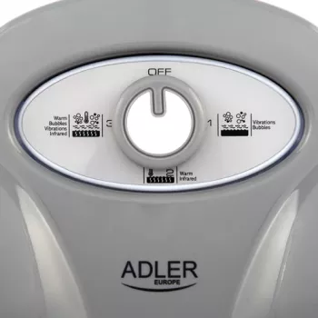 Beenmassageapparaat Adler AD 2167 met rol- en vibratiemassage, warmte, instelbare intensiteit, 80 W, grijs wit