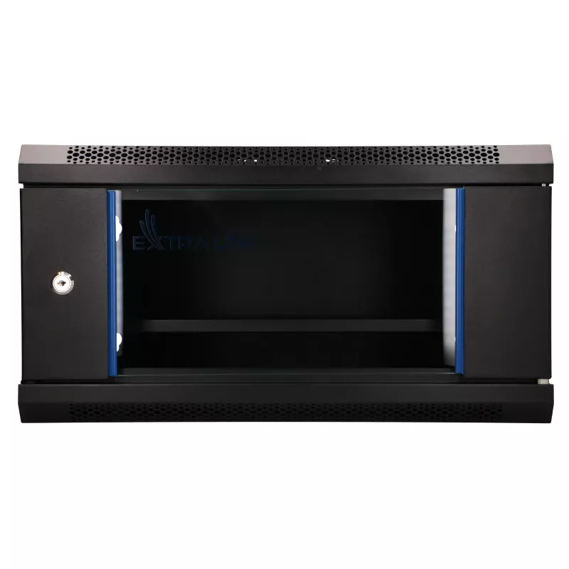 EXTRALINK LITE 4U 530X400 wandmontage-rackkast zwart met legbord