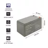 Qoltec 53076 AGM-accu | 12V | 7Ah | veiligheid