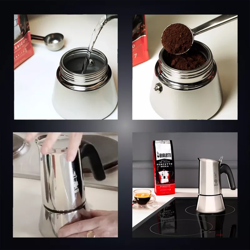 Mokkanne BIALETTI Venus Box 0,1 L RVS, 2 kopjes, polypropyleen handgreep