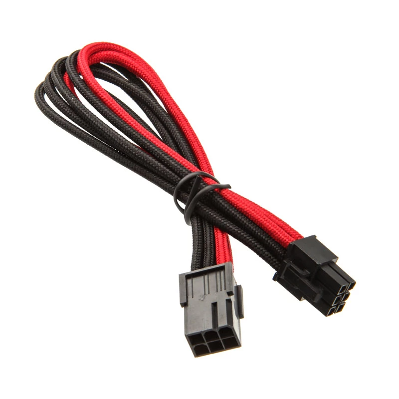 SilverStone 6-pins PCIe naar 6-pins PCIe-kabel 250 mm - zwart/rood