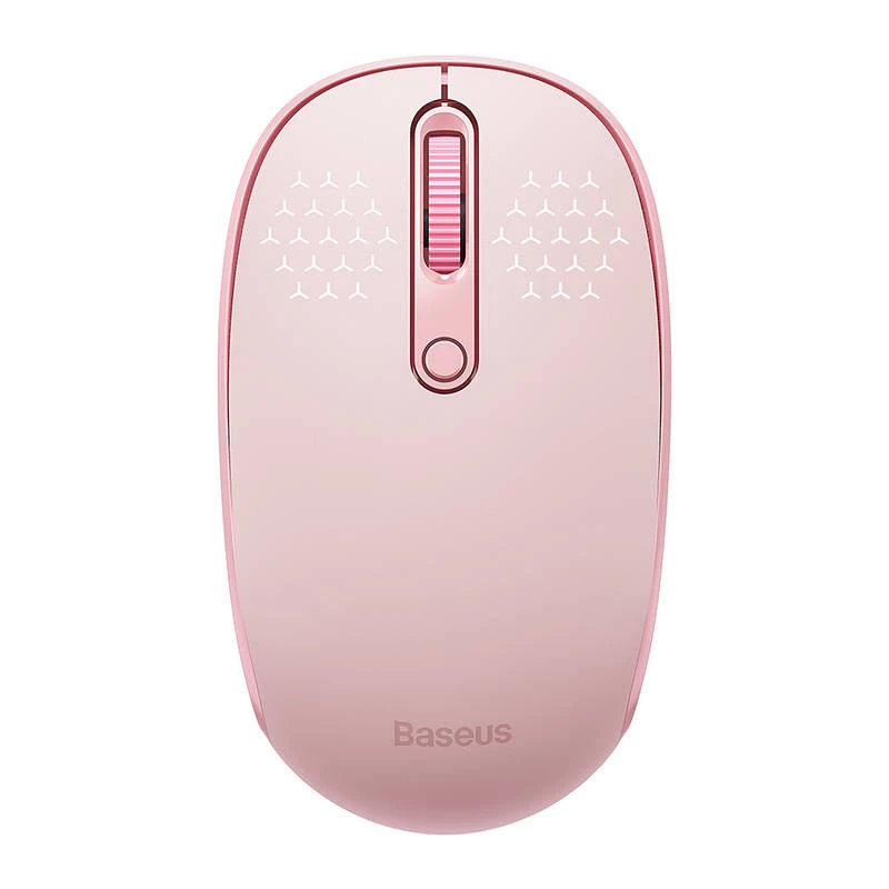 Draadloze muis Baseus F01B tri-mode 2.4G BT5.0 1600 DPI (roze)