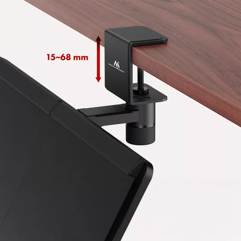 Maclean toetsenbordhouder onder het bureau, max. belasting 5 kg, horizontaal en verticaal verstelbaar, zwart, MC-108 B