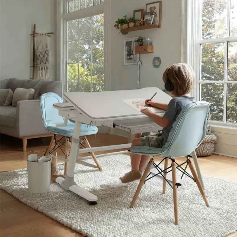 Ergo Office kinderbureau ergonomisch in hoogte verstelbaar, grijs, max. 100 kg, ER-417 2cz
