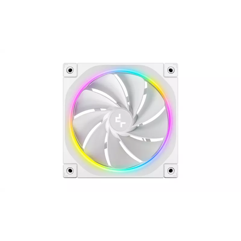 DeepCool FL12R WH 3-in-1 Reverse 120 mm behuizingsventilatoren, 3 stuks, 500-2150 tpm, 93,45 m³/u, vloeistofdynamisch lager, 4-pins PWM, 33,9 dB, wit