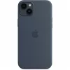 Silicone Case Cover Apple iPhone 14 Plus MagSafe stormblauw