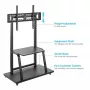 Rollwagen-standaard MANHATTAN voor 1 beeldscherm, 37–100 inch, zwart, VESA 200x200–800x600, max. 150 kg