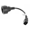 Lanberg CA-C14E-10CC-0018-BK stroomkabel zwart 0,18 m C14-koppeling (CA-C14E-10CC-0018-BK)
