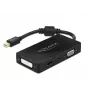 DeLOCK Mini DisplayPort 1.2 naar VGA HDMI DVI audio 4K passief zwart
