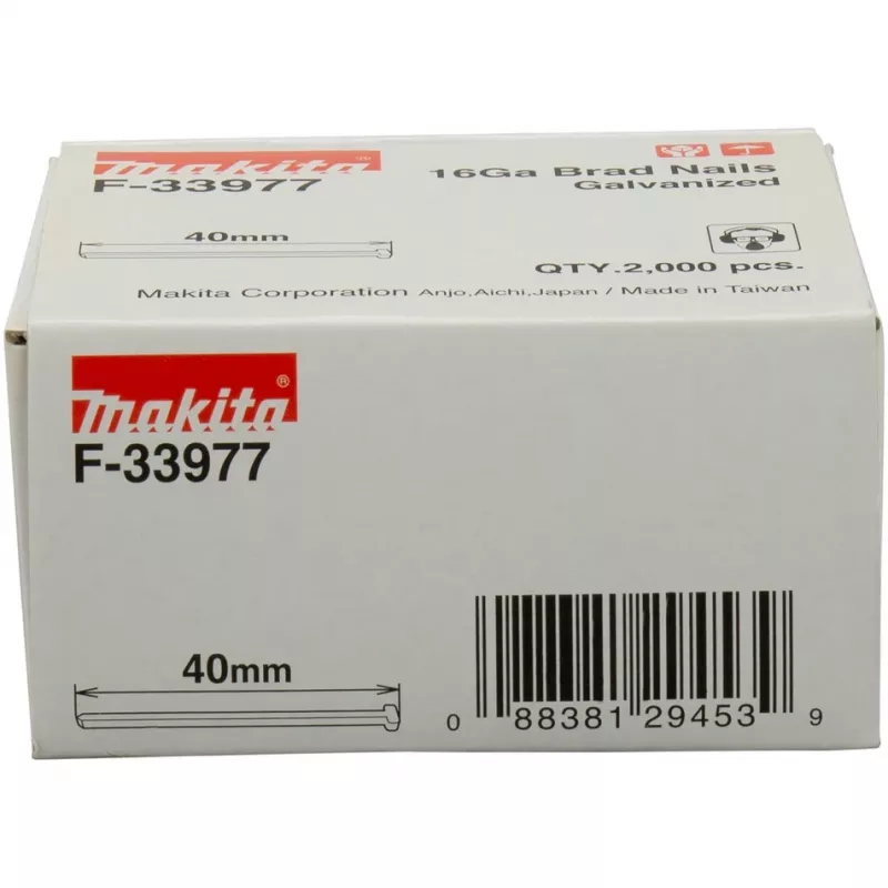 Makita F-33977 nagels, 1,3 x 40 mm, 2000 stuks