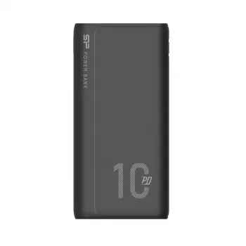 Powerbank Silicon Power QP15 10000 mAh, LiPo, 2x USB-A + 2x USB-C, Micro-USB-ingang, zwart
