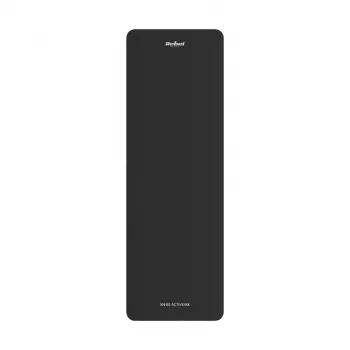 Gymnastiekmat voor yoga, pilates, fitness, 183x61 cm, dikte 6 mm, TPE-materiaal, zwart, REBEL ACTIVE