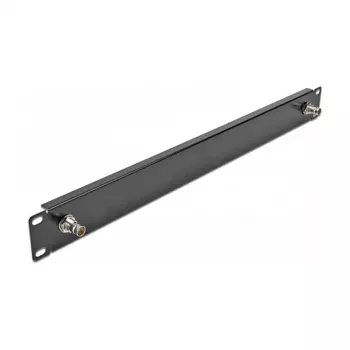 DeLOCK 19 inch paneel met 2 x BNC-bus 1U zwart