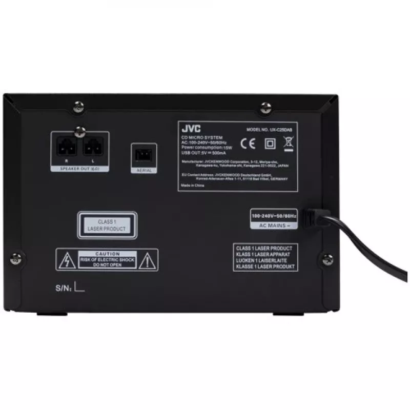 JVC UX-C25DAB thuis-audiosysteem home-audio-microsysteem 14 W zwart