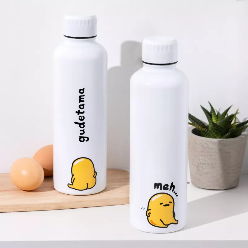 Metalen drinkfles Paladone Gudetama — geïsoleerde roestvrijstalen fles met karakterdesign