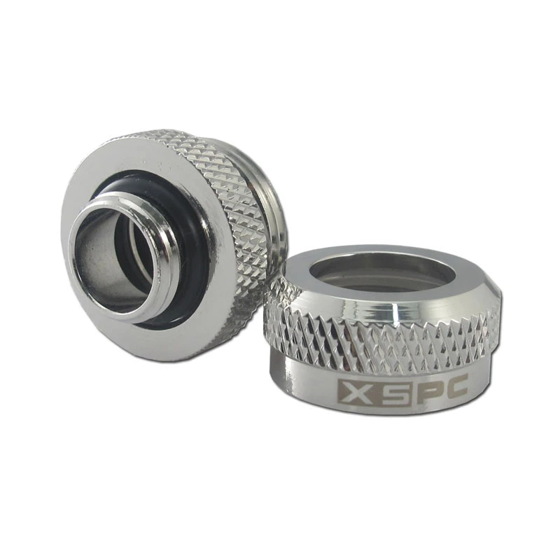 XSPC connector G1/4 naar 14mm hardtube, chroom - 8 stuks