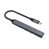 USB 3.0 4-poorts interface-hub SAVIO AK-71 met USB-C host, 5000 Mbit/s, 2 jaar garantie