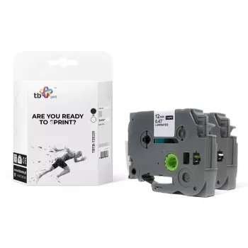 Print, markeertape, label TBP TBTB-TZE231. (1,20cm, wit)