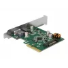 DeLOCK 90299 PCIe x4-kaart, 1x USB Type-C + 1x USB Type-A, USB 3.2 Gen 2 (10 Gbps)