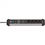 Verlengsnoer Brennenstuhl 1391010400 3m 4 AC-stopcontacten Binnen Zwart Zilver
