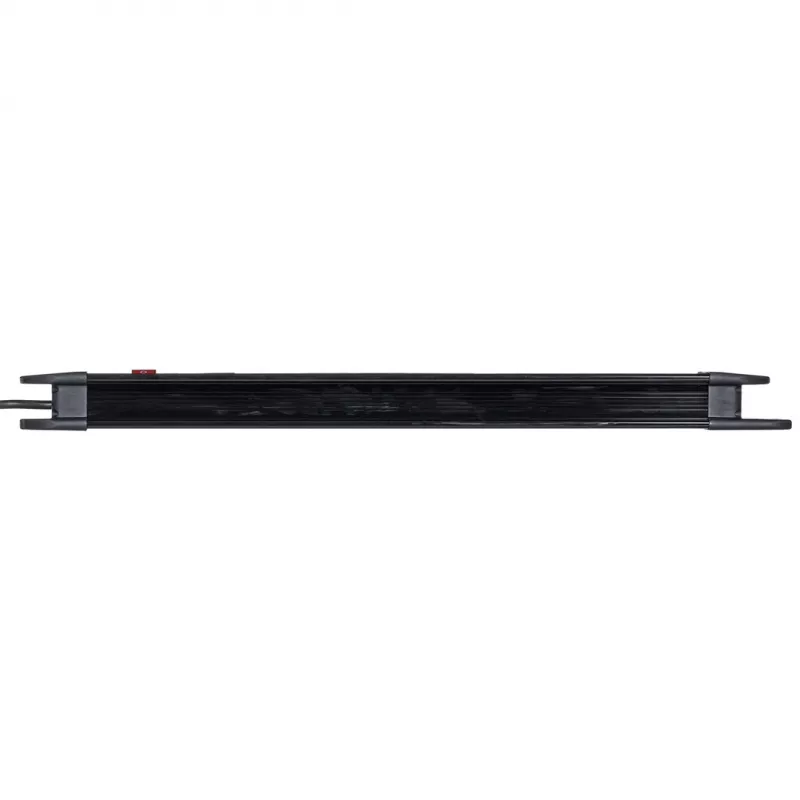 Power extension MACLEAN MCE11 — 8 AC stopcontacten, 1.5 m kabel, indoor, zwart, met aan/uit-schakelaar