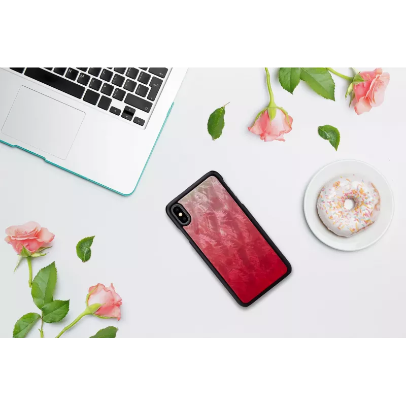 Smartphonehoesje iKins voor iPhone XS Max – roze meer met zwarte accenten