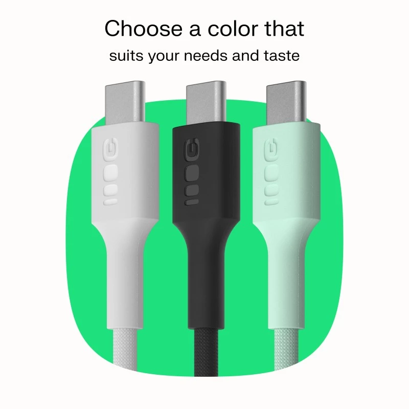 Kabel USB-C-USB-C PowerStream 100W gevlochten 1,2m wit