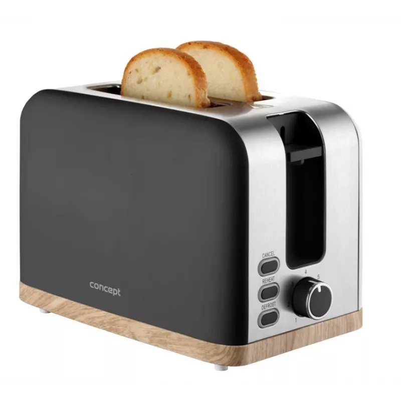 Toaster Concept Elwood TE2016, 2-sneetjes, zwart