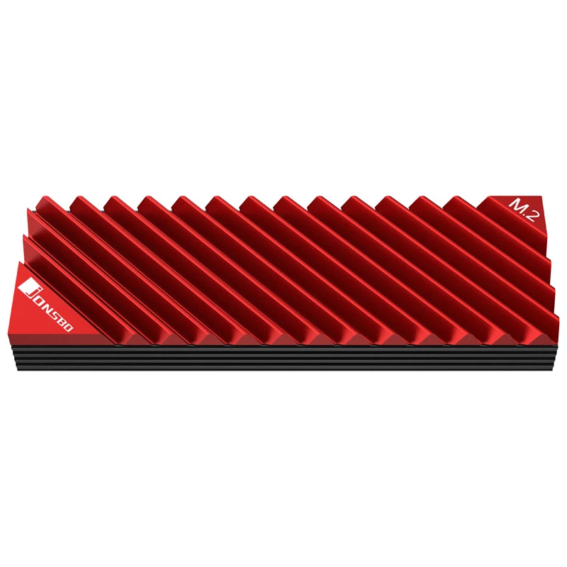 Heatsink/koeler Jonsbo M.2-3 RED zwart rood 24,4 mm 73 mm 9,6 mm